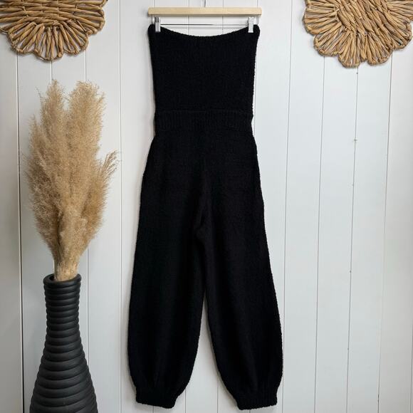 Free People jumpsuit strapless fuzzy terry fleece one piece romper XS onesie - Picture 6 of 9